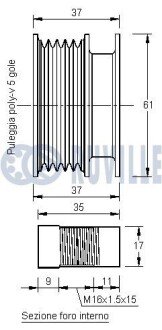 Шкив генератора ruville 541340