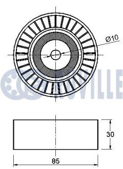 SUBARU Ролик натяжной Outback, Forester, Legacy, 2,0D 08- ruville 542212