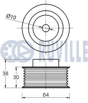 SUZUKI натяжний ролик Grand Vitara II 1.9DDiS 05- ruville 542265