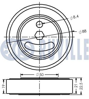 SUZUKI натяжний ролик Jimny 01-, Liana 01- ruville 542409