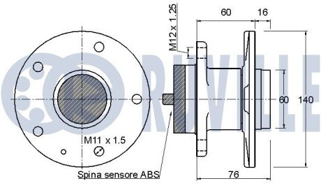 SUZUKI Подшипник ступицы SX4 06- ruville 221364
