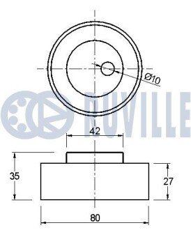 SUZUKI Ролик натяжн.Grand Vitara 2.0HDi 01- ruville 541979