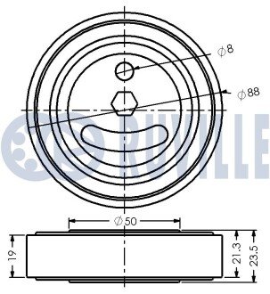 SUZUKI Ролик натяжной Grand Vitara 2,5-2,7 -03 ruville 542408