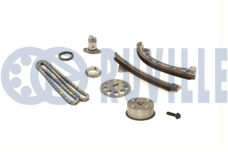 RUVILLE TOYOTA К-кт ланцюга ГРМ (ланцюг+ 2 шт. напрямних+ натягувач +3 шестерні + болт+ сальник) Avensis,Corolla 1.4/1.6 00- Ruville 580148 (фото 1)
