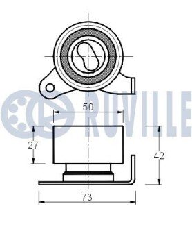 TOYOTA Натяжний ролик Corolla 1.3 86- ruville 540325