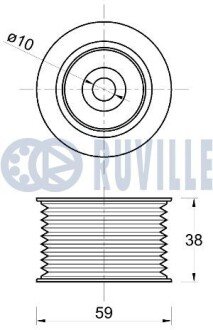 TOYOTA Натяжной ролик Land Cruiser 4,5D 07- ruville 542735