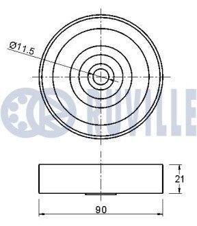 TOYOTA Ролик натяжн. COROLLA 2.0 D-4D 02- ruville 541932