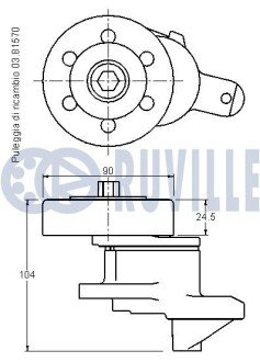 TOYOTA Ролик с натяж. Avensis,Camry,Previa,RAV4 00- ruville 541933