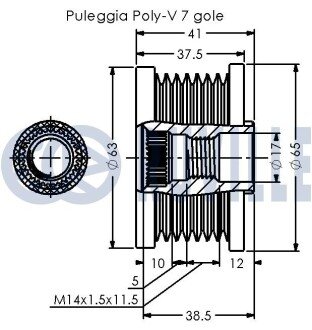 TOYOTA Шків генератора AVENSIS, HIACE IV, RAV 4 III 01- ruville 542511