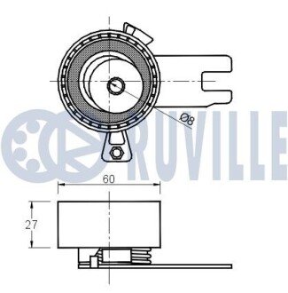 VOLVO Ролик натяжной S40,60,80,XC90 ruville 541874