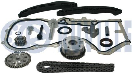 VW К-кт ланцюга ГРМ (ланцюг+3 шестерні+прокладка+натягувач+сальник+2 планки+ кріплення) Jetta IV,Sharan,Tiguan 1.4TSI 07- ruville 580212 на Ауди А3 8р