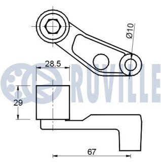 VW Натяжной ролик BORA/Golf/LUPO/POLO 1,4, 1,6 16V 97- ruville 540760