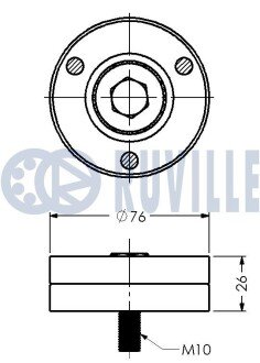 VW Ролик натяж. ремня генератора Golf, Bora 1.4/1.6 99- ruville 540553
