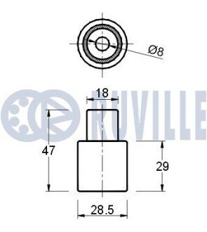 VW Ролик натяжителя ремня GOLF IV 1.9TD 97- ruville 540455
