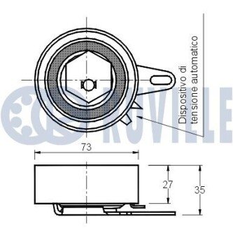 VW Ролик натяжителя ремня ГРМ T4 2.5TDI ruville 540771