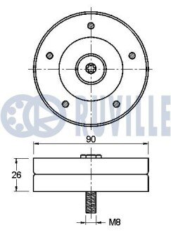 VW Ролик натяжной Audi A4/5/5,T5 1.8/2.0TFSI 07- ruville 542021