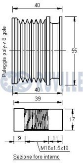 Шкив генератора ruville 541950