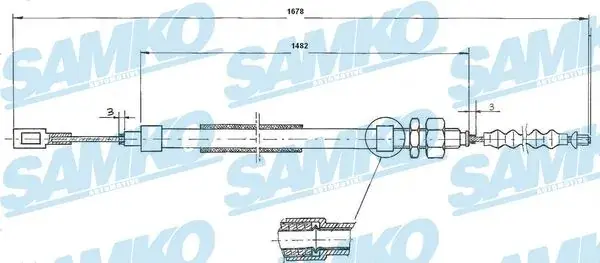 Тросик сцепления samko C0095B