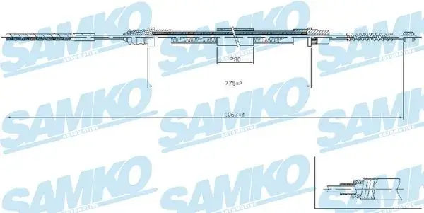 Тросик сцепления samko C0209B