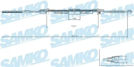 Тросик сцепления samko C0209B Фиат Улисс