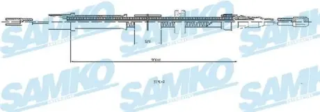 Тросик сцепления samko C0455B