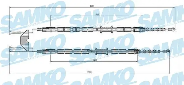 Тросик сцепления samko C0538B