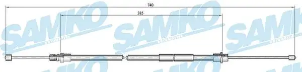 Тросик сцепления samko C0649B