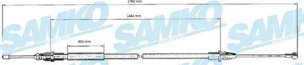 Тросик сцепления samko C0707B