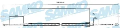 Тросик сцепления samko C0812B Шкода
