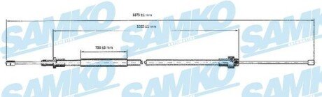 Тросик сцепления samko C0092B