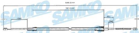 Трос зчеплення samko C0812B