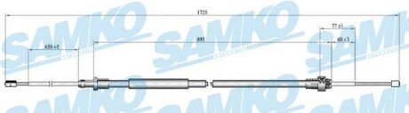 Тросик сцепления samko C1666B
