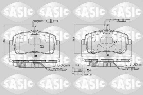 Передние тормозные колодки sasic 6210019 на Пежо 407