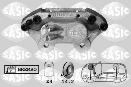 Передній гальмівний супорт sasic SCA6071 на Iveco Daily 3