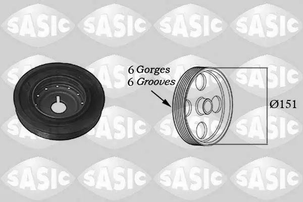 Шкив коленвала SAS2154016 sasic 2154011