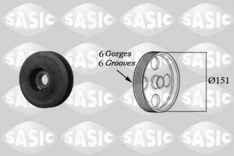 Шків колінвала Opel Astra G/Zafira A/Vectra B/ 2.2DTI Sasic 2156008