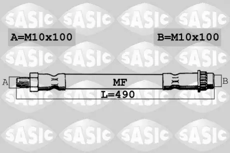 Шланг гальмівний передній Sasic 6600007