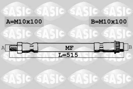 Шланг гальмівний передній Sasic 6604016