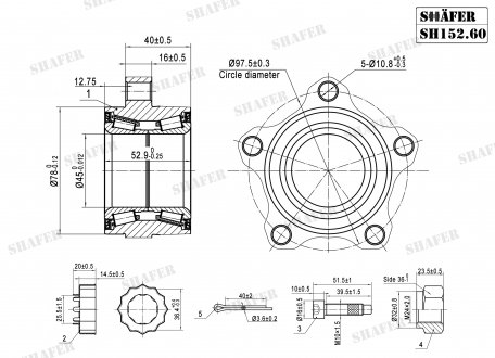 Подшипник ступицы shafer SH15260K