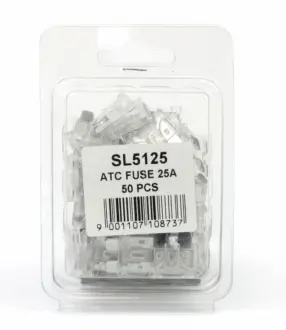 Запобіжник плоский прозорий 25A shafer SL5125