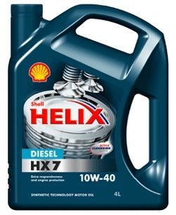 Масло моторное HX7 Diesel 10W-40 (4 л) shell 550040425