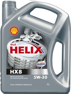 Масло моторное HX8 Synthetic 5W-30 (4 л) shell 550040422