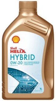 Олива двигуна 1L Helix Hybrid 0W-20 shell 550056722