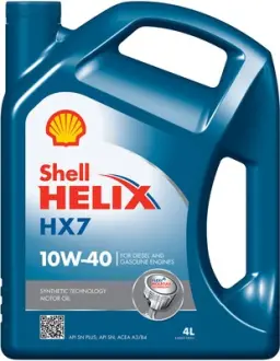 Олива двигуна 4L Shell Helix HX7 10W40 (ACEA A3/B3 A3/B4 MB 229.3 VW 501.01/505.00 RN 0700/0710) SHELL 550053737