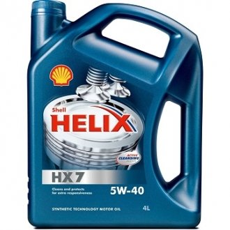 Масло моторное HX7 5W-40 (4 л) shell 550040513