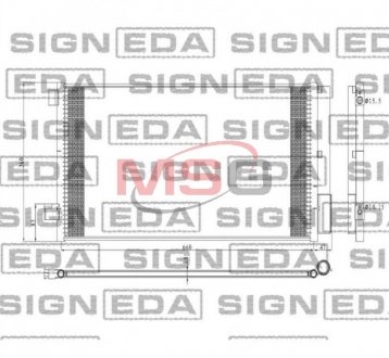 Радіатор кондиціонера FIAT 500X, 15 - signeda RC30045