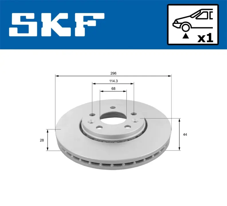RENAULT диск гальмівний передн.Trafic III 14- SKF VKBD80030V1