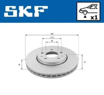 RENAULT диск гальмівний передн.Trafic III 14- SKF VKBD80030V1 Опель Виваро