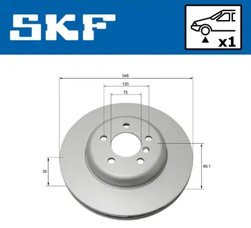 BMW диск гальм. передній F10/F11 SKF VKBD80197V1 Бмв 7 серии