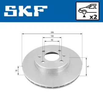 KIA диск гальмівний передн. Rio,HYUNDAI Accent 05- SKF VKBD80212V2